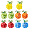 10Pcs 5 Styles Glass Seed Beaded Fruit Pendants PALLOY-TA00221-3