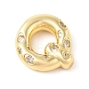 Brass Micro Pave Clear Cubic Zirconia Pendant KK-Z046-01G-Q-1