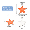 DICOSMETIC 40Pcs 10 Colors 201 Stainless Steel Enamel Charms STAS-DC0003-94-2
