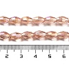Transparent Electroplate Glass Beads Strands X-EGLA-A037-T6x8mm-B06-4
