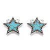 Alloy Pendants with Synthetic Turquoise PALLOY-TADZ0001-03AS-2