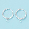 201 Stainless Steel Huggie Hoop Earring Findings STAS-P283-01S-S-1