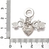 Rack Plating Alloy Rhinestone European Dangle Charms PALLOY-S189-42P-01-3