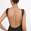 Alloy Full Crystal Rhinestone Long Tassel Y Necklaces for Nightclub FS-WG5F917-02-3