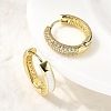Brass Micro Pave Clear Cubic Zirconia Hoop Earrings EJEW-K276-11G-02-3