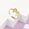 Adjustable 304 Stainless Steel Cuff Open Rings for Women RJEW-Z122-03G-01-1