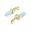 Natural Mixed Gemstone Double Terminal Pointed Pendant G-H097-01G-3