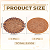 2Pcs 2 Styles Natural Coconut Fiber Coasters AJEW-LP0006-42-2