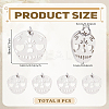 8Pcs 201 Stainless Steel Pendants STAS-LP0004-63-2