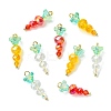 30Pcs 3 Styles Glass Pendants PALLOY-CJ00094-8