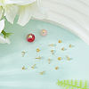 60Pcs 4 Styles Brass Peg Bails Pin Charms KK-BBC0022-87-4