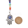 Chakra Glass Dowsing Pendulum Pendants PALLOY-JF01064-5