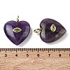 Natural Amethyst Pendants G-P585-03G-11-6