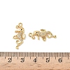 Brass Micro Pave Clear Cubic Zirconia Pendants KK-D504-14G-3
