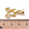 Rack Plating Brass Micro Pave Cubic Zirconia Ice Pick Pinch Bails ZIRC-P117-01A-G-3