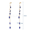 Natural Gemstone Dangle Stud Earring EJEW-JE04122-4