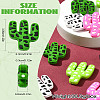 20Pcs 5 Colors Cactus Food Grade Eco-Friendly Silicone Focal Beads SIL-CJ0001-74-8