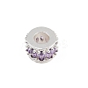 Column Rack Plating Brass Cubic Zirconia European Beads KK-L236-09S-2