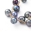 Cultured Freshwater Pearl  Beaded Bracelets BJEW-JB04819-6