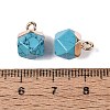 Dyed Synthetic Turquoise Pendants G-N359-18G-21-3