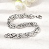 201 Stainless Steel Mariner Link Chain Bracelets for Men STAS-T077-02P-2