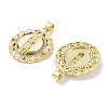 Brass Micro Pave Clear Cubic Zirconia Pendants KK-L213-004G-2
