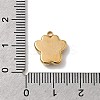 304 Stainless Steel Pendants STAS-B102-02G-3