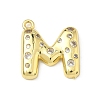 Brass Micro Pave Clear Cubic Zirconia Pendants KK-I476-02G-M-1