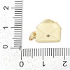 Brass Micro Pave Clear Cubic Zirconia Charms KK-G522-31G-3