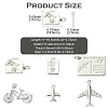 6Pcs 6 Styles Brass Micro Pave Clear Cubic Zirconia Charms KK-CJ0003-31-2