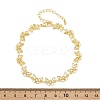 Brass Micro Pave Clear Cubic Zirconia Link Chain Bracelets for Women BJEW-A090-10D-G-5
