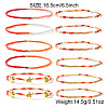 10Pcs Glass Seed Bead Stretch Bracelet Set LV7634-1-3
