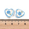 Floral Printed Porcelain Beads PORC-A033-01C-3