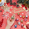 BENECREAT 7 Styles Merry Christmas Plastic Pendants Decoration Set HJEW-BC0001-45-4