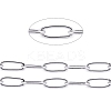 Non-Tarnish 3.28 Feet 304 Stainless Steel Paperclip Chains X-CHS-F010-01B-P-01-1
