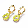 Brass Micro Pave Cubic Zirconia Huggie Hoop Earrings EJEW-T014-39G-NF-3
