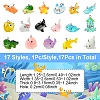 17Pcs 17 Styles Marine Series Resin Pendants RESI-YW0003-29-3