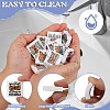 25Pcs 25 Styles Square with Word Food Grade Eco-Friendly Silicone Focal Beads SIL-SZ0002-69-3