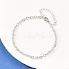 201 Stainless Steel Oval Link Chain Bracelets for Women BJEW-G767-01F-P-3