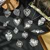 24Pcs 12 Styles Tibetan Style Alloy Pendantss FIND-CJ0002-38-6