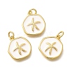Brass Enamel Pendants KK-Q043-11G-B-1