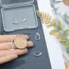 4 Pairs 925 Sterling Silver Leverback Hoop Earrings Findings STER-BBC0001-82-3