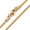 Ion Plating(IP) 304 Stainless Steel Square Snake Chain Necklaces STAS-A066-07-03G-3