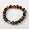 Natural Tiger Eye Stretch Bracelets X-BJEW-JB01329-01-1
