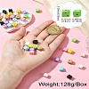 45Pcs 9 Colors Baking Paint Alloy Beads FIND-CJ0003-24-8