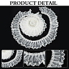 4 Yards Polyester Pleated Bowknot Lace Ribbons OCOR-WH0086-63-5