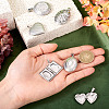 6Pcs 6 Styles 316 Stainless Steel Locket Pendants STAS-TA0003-24-6