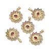 Brass Colorful Cubic Zirconia Pendants KK-E068-VA220-2-4