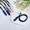 Natural Tiger Quartz Bullet Pendant Necklace JN1043A-4