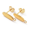 201 Stainless Steel Oval Stud Earring Findings X-STAS-K259-20G-1